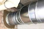 Commercial boiler flue installation