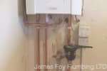 Ideal boiler installation replacing a broken boiler.